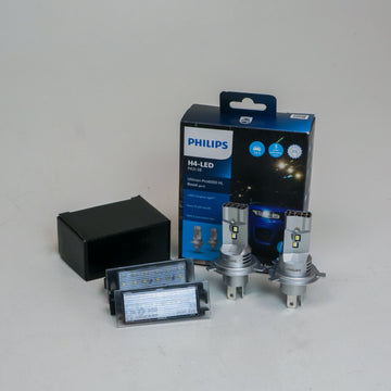 LED-Komplettset für Smart 453: Philips H4 Ultinon Pro6000 Boost + Kennzeichenbeleuchtung