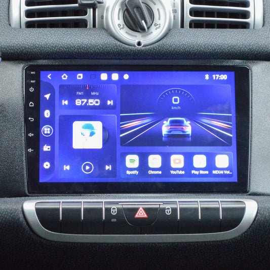 Smart Fortwo 451 facelift à partir de 2010 9 pouces navigation Android autoradio avec CarPlay &amp; Android Auto